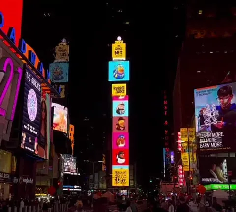 The Times Square billboard · NFT.NYC 2022